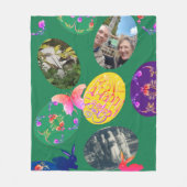 Couverture Polaire Joyeux Pâques, Oeufs de Pâques avec 3 photos (Devant)