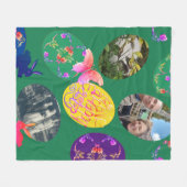 Couverture Polaire Joyeux Pâques, Oeufs de Pâques avec 3 photos (Devant (Horizontal))