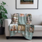 Couverture Polaire Joyeux petits moments | Modern 8 Photo Nom de fami