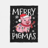 Couverture Polaire Joyeux Pigmas Drôle Cochon Noël Père Noël Cochon N (Devant)