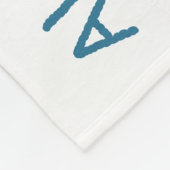 Couverture Polaire Joyeux poulpe Bleu Bleu Nom animal Jalon (Coin)