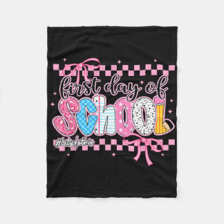 Couverture Polaire Joyeux premier jour d'école crayon enseignant enfa