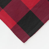 Couverture Polaire Joyeux rennes de Noël Russe Red Buffalo Check (Coin)