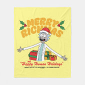 Couverture Polaire Joyeux Rickmas et Joyeuses Fêtes Humaines (Devant)