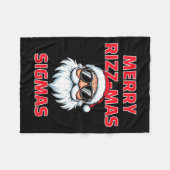 Couverture Polaire Joyeux Rizz Mas Sigmas Funny Père Noël (Devant (Horizontal))