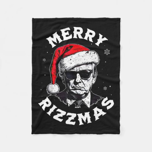 Couverture Polaire Joyeux Rizzmas Noël Drôle Trump Santa Claus Xm (Devant)