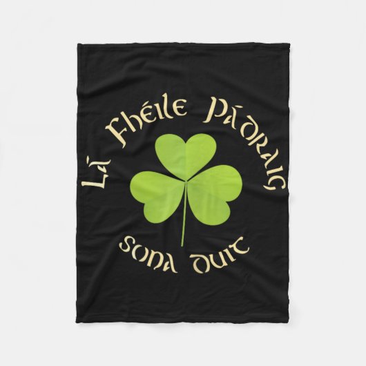 Couverture Polaire Joyeux Saint-Patrick La Fheile Padraig Sona Duit (Devant)