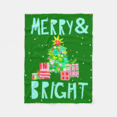 Couverture Polaire Joyeux sapin de Noël (Devant)