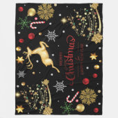 Couverture Polaire Joyeux sapin rouge (Devant)