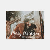 Couverture Polaire Joyeux script de Noël (Devant (Horizontal))