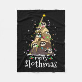 Couverture Polaire Joyeux Slothmas joli Noël Sloth Santa Hat Noël (Devant)