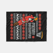Couverture Polaire Joyeux Swishmas Vilain Sweat de Noël Bysketll Paj (Devant (Horizontal))