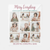 Couverture Polaire Joyeux tout grands-parents 9 Photo Noël (Devant)