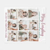 Couverture Polaire Joyeux tout grands-parents 9 Photo Noël (Devant (Horizontal))