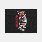 Couverture Polaire Joyeux Trumpmas Noël Trump Pyjamas (Devant (Horizontal))