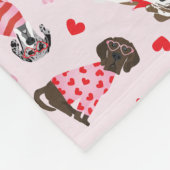 Couverture Polaire Joyeux Valentines Day Chiens de Danse (Coin)