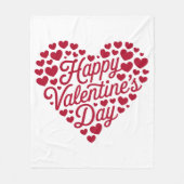 Couverture Polaire Joyeux Valentines Day Valentine Love Heart (Devant)
