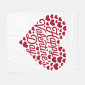 Couverture Polaire Joyeux Valentines Day Valentine Love Heart (Devant (Horizontal))