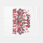 Couverture Polaire Joyeux Valentines Jour chien animal (Devant (Horizontal))