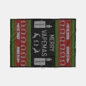 Couverture Polaire Joyeux Vapemas - Vapeur Vaping laide de Noël (Devant (Horizontal))