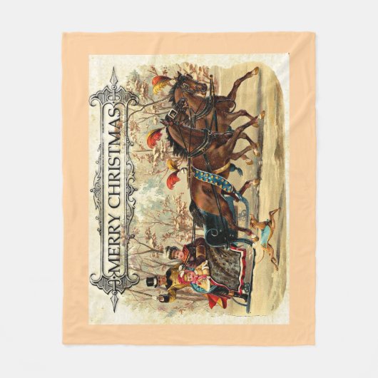 Couverture Polaire Joyeux voeux Noël (Devant)