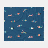 Couverture Polaire Joyeux Xmass hiver Thème Marine Cute Ice (Devant (Horizontal))