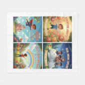 Couverture Polaire Joyful Garden Adventures for Kids & Pets (Devant (Horizontal))