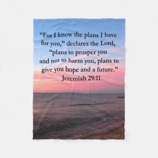 COUVERTURE POLAIRE JOYFUL JEREMIAH 29:11 SUNRISE (Devant)