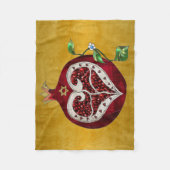 Couverture Polaire Judaica Pomegranate Heart Hanoukka Rosh Hashanah (Devant)