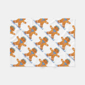 Couverture Polaire Judaïque Hanoukka Gingerbread Homme Menorah (Devant (Horizontal))