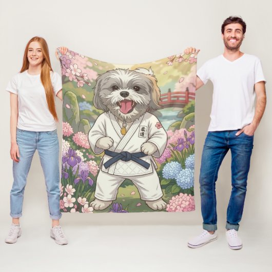 Couverture Polaire Judo Master Shih Tzu (En situation)