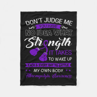 Couverture Polaire Juge-moi Non - Violet Ribbon Fibromyalgie sensibil