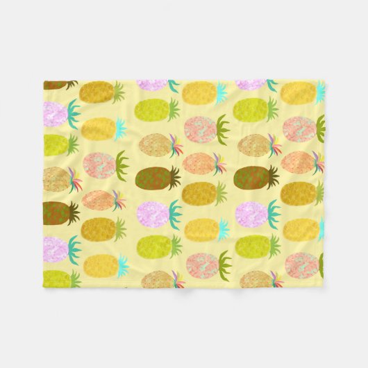 Couverture Polaire Juicy Pineapple Pattern (Devant (Horizontal))