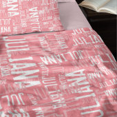 Couverture Polaire Juliana nom personnalisé typographie moderne blush
