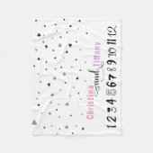 Couverture Polaire Jumelles soeurs minimalistes Mois tendance (Devant)