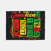 Couverture Polaire Juneteenth 1865 fierté noire histoire tenue blm (Devant (Horizontal))