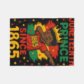 Couverture Polaire Juneteenth 1865 Tout-Petits Garçon Dabbing Prince (Devant (Horizontal))