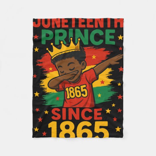 Couverture Polaire Juneteenth 1865 Tout-Petits Garçon Dabbing Prince (Devant)