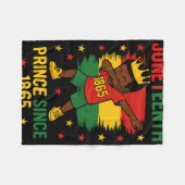 Couverture Polaire Juneteenth 1865 Tout-Petits Garçon Dabbing Prince (Devant (Horizontal))