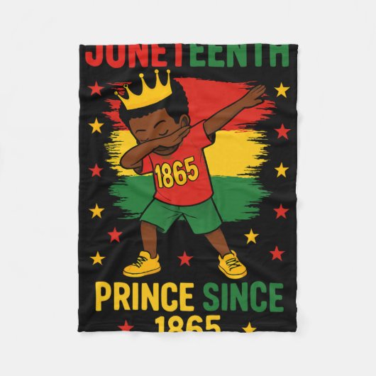 Couverture Polaire Juneteenth 1865 Tout-Petits Garçon Dabbing Prince (Devant)