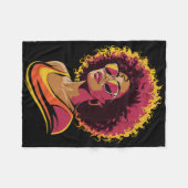 Couverture Polaire Juneteenth Femmes Noires Mélanine Reine Afro-Améri (Devant (Horizontal))