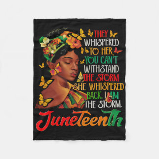 Couverture Polaire Juneteenth I Am The Storm Black Women Black Histor