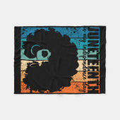 Couverture Polaire Juneteenth My Independence Day Retro Afro Women Me (Devant (Horizontal))