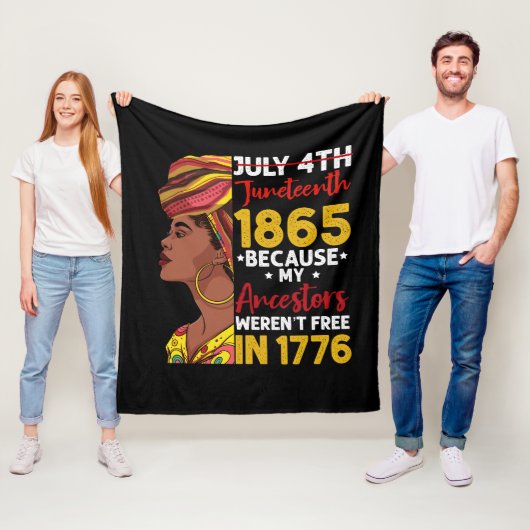 Couverture Polaire Juneteenth Parce que mes ancêtres n'étaient pas li (En situation)
