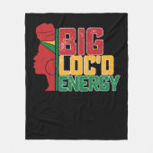 Couverture Polaire Junetten Big Loc'd Energy Black Freedom (Devant)