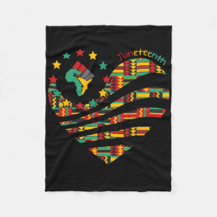 Couverture Polaire Junetten Heart Black History Afro-American Afric