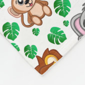 Couverture Polaire Jungle Animaux mignonette Safari Wild Cartoon Moti (Coin)