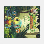 Couverture Polaire Jungle Baby Tortoise, Wild & Free Turtle Animal 🐢 (Devant (Horizontal))