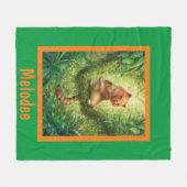 Couverture Polaire Jungle Faune/ArbreKangarooMedium (Devant (Horizontal))