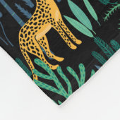 Couverture polaire Jungle Léopard foncé (Coin)